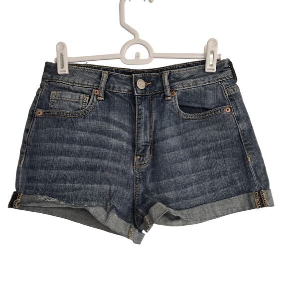 Women's Aeropostale High-Waisted Shorty Cuffed Denim Jean Shorts | Size 2 - Picture 1 of 9